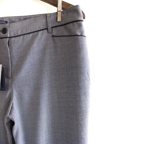 Magaschoni NWT Black White Textured Wool Blend Trousers Size 10 $298 - Picture 2 of 8